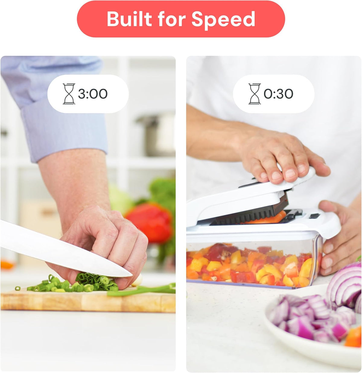 4-in-1 Vegetable Chopper and Spiralizer