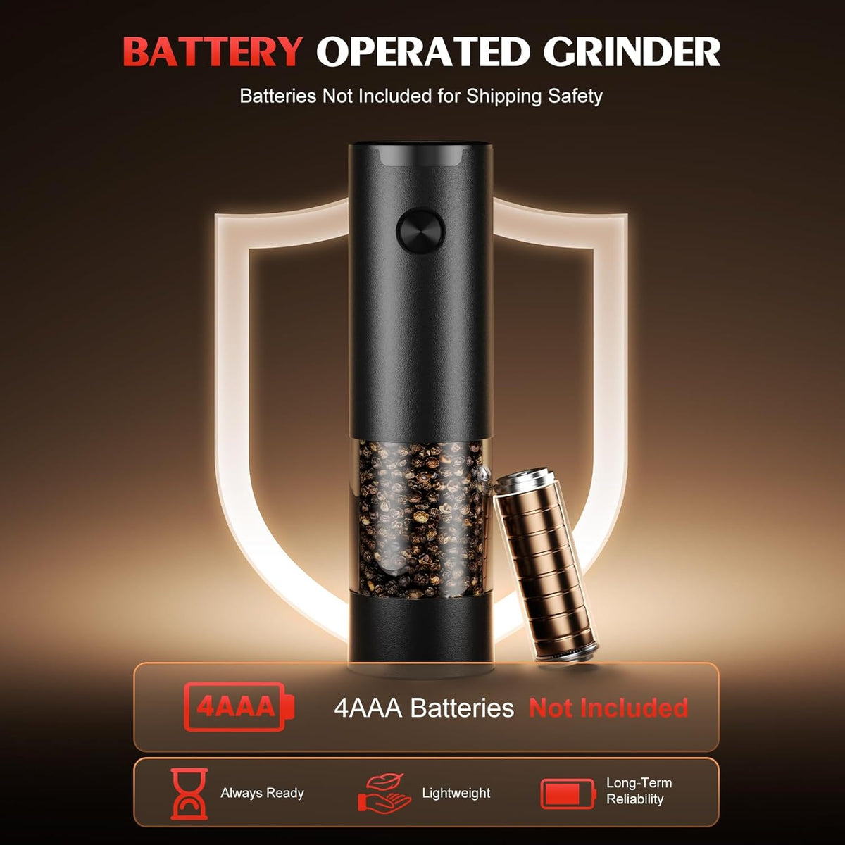 Electric Salt and Pepper Grinder Set with LED Light