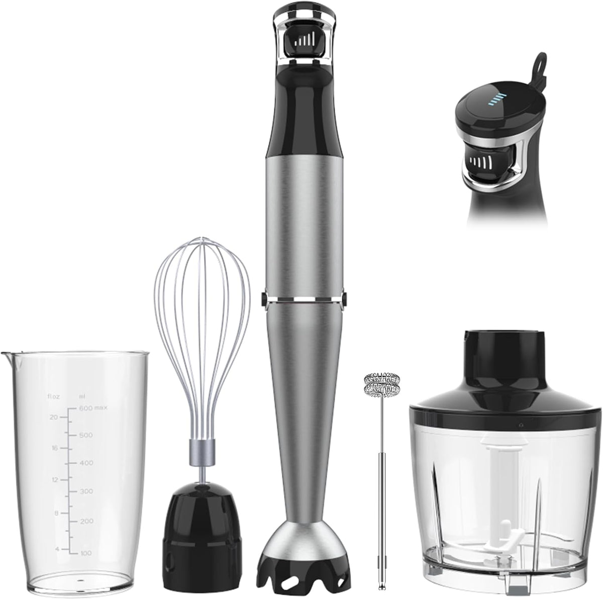 5-in-1 Immersion Hand Blender Set with Variable Speed