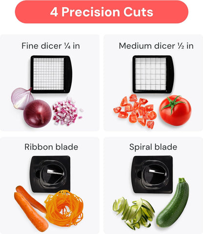 4-in-1 Vegetable Chopper and Spiralizer