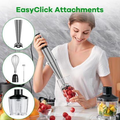 5-in-1 Immersion Hand Blender Set with Variable Speed