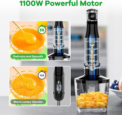 5-in-1 Immersion Hand Blender Set with Variable Speed